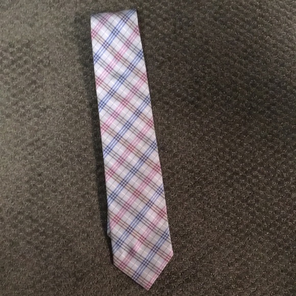 burberry pink check tie